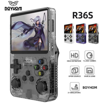 R36S Retro Handheld Game Console – 3.5" IPS Screen, Linux OS, 64GB of Classic Games