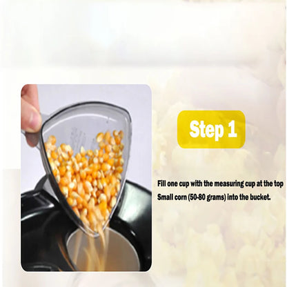 220V Mini Electric Popcorn Maker – Fully Automatic Home Kitchen Appliance