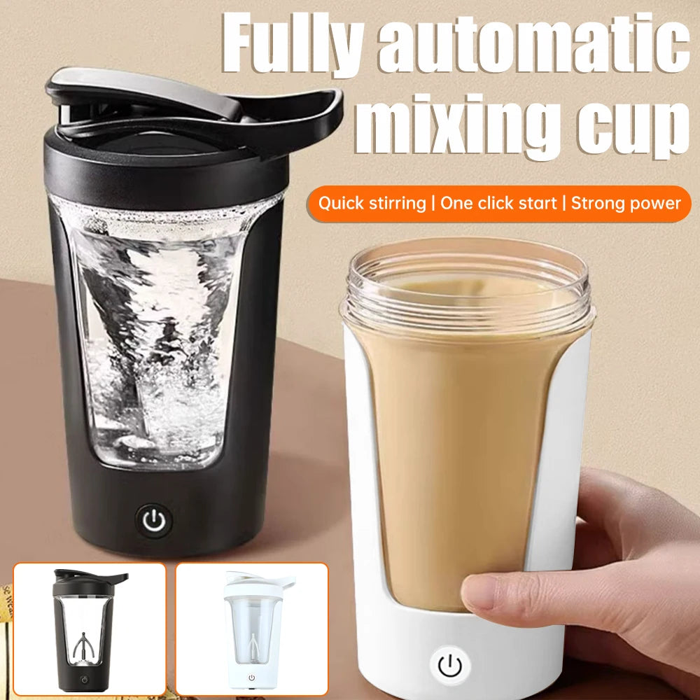 350ML Electric Protein Powder Shaker Bottle – Automatic Mixer for Gym, Milk, Coffee, and More