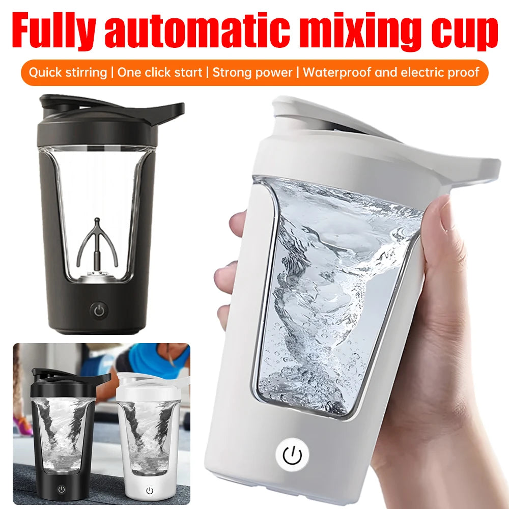 350ML Electric Protein Powder Shaker Bottle – Automatic Mixer for Gym, Milk, Coffee, and More