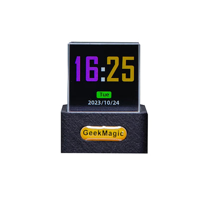 Crystal Cube Smart Weather Station & Digital Clock with Holographic Display and GIF Album